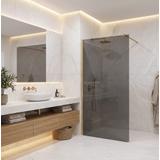 Duschwand Rea Flexi Grey / Brush Gold 80