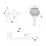 Wannenarmatur REA Ontario Side Brush Nickel