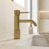 Waschbeckenarmatur Rea Lungo Stripe Brush Gold Low