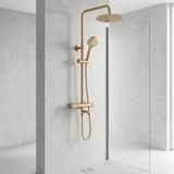 Duschset med termostat Rea Lungo Diamond Gold Brush