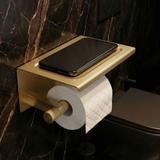 Toilettenpapierhalter mit Ablage 39105A ORI Brush Gold
