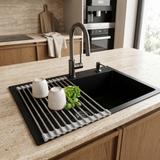 Roll-up dish drying rack for sink REA P12298A Grey