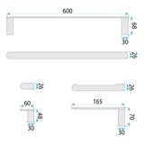 Badezimmer-Accessoire-Set Mati Titan 4-teilig