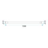 Duschschlauch mit Verdrehschutz Rea Chrome 150 cm