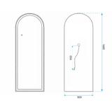 LED-SPEGEL Orbit 50x160cm Borstat Guld