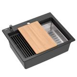 Granitspülbecken KURT 110 WORKSTATION Black