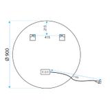 Spiegel LED 90cm MMJ Gold