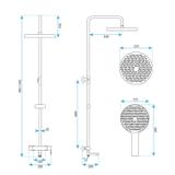 Thermostat Duschset Lungo Diamond Gold