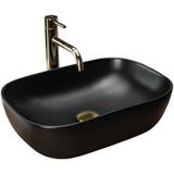 Νιπτήρας Rea Belinda Black Mat 46.5 x 33x 13.5 εκ