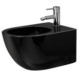 wandhängandes Bidet Carlo Mini black shiny