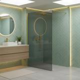 Duschwand Rea Flexi Grey / Gold 100