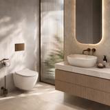 Countertop washbasin Rea Focus Creme