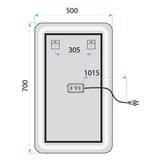 Spiegel LED MARLO 70X50