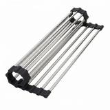 Roll-up dish drying rack for sink REA P12298 Black