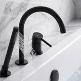 3-Hole Bathtub Faucet Rea Lungo Black
