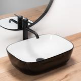 Lavabo sobre encimera Rea Belinda White Black