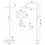 Duschgarnitur mit Thermostat REA ROB Gold
