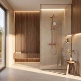 Kit de douche avec thermostat Drop Brush Copper