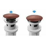 Praustuvo sifonas su „click-clack“ vožtuvu REA Flow Brush Bronze