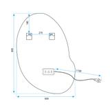 Spiegel LED 80x60cm CLOUD C