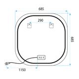 Spiegel LED 70x70cm TOP