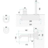 Wall Mounted faucet REA Venti Copper
