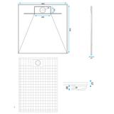 Receveur de douche Bazalt White 90x90