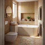 Acryl Eckbadewanne Rea Orion Stripe Left 150cm