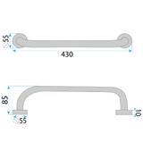 Gerader Haltegriff fürs Badezimmer Chrome 40cm
