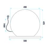 Spiegel LED HOLLYWOOD White 50 cm