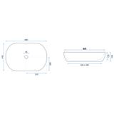 Aufsatzwaschbecken Rea CLEO white Black edge