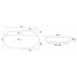 Countertop Basin REA Aura 61 Marmo Shiny