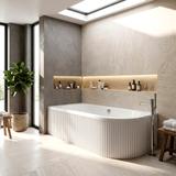 Acryl Eckbadewanne Rea Orion Stripe Left 160cm