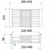 Telescopic sink dish drying rack REA P14487A Grey