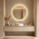 Zrkadlo LED 70cm MMJ Gold