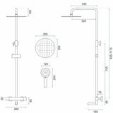 Thermostat Duschset Lungo Titan