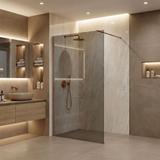 Duschwand Rea Flexi Grey / Brush Copper 80
