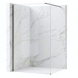 Duschwand Rea Flexi Transparent / Titan 80