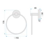 Badrumskrok RING 6610 Modern Borstad Koppar