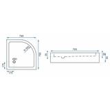 Duschkar Rea Look White 80x80