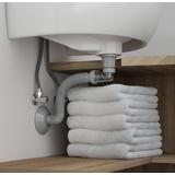 Washbasin siphon with click-clack drain REA Flow White
