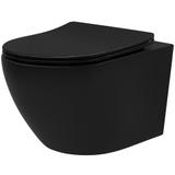 Toilet bowl Rea Carlo Mini Tornado NF BLACK MATT