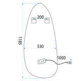 Зеркало LED 120x55cm YH-3359
