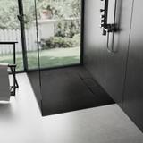 Base de duche Bazalt longa preta 80x120