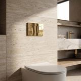 Inbyggnadsfixtur K011A-Q för WC-skål med J-spolknapp Gold