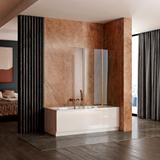 Pare-baignoire pliant Rea Agat-3 120 Brush Copper