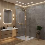 Ścianka prysznicowa Rea Sky Brush Gold 120