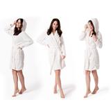 Damen Bademantel DIAMOND Ecru S/M