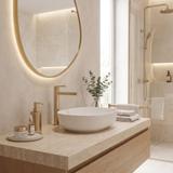 Bathroom faucet Rea Grace Brush Gold High