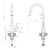 Edelstahlspüle LUKE 110 WORKSTATION BRUSH NICKEL